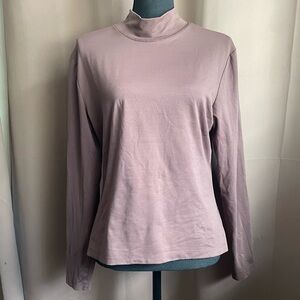 Stretch Turtleneck Top in Brown Mossimo Stretch Long Sleeve XL